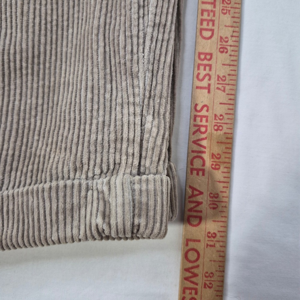 Chaps Ralph Lauren Pants Mens 38/32 (37/31) Tan Pleated Corduroy Trousers Cuffed - Picture 9 of 11